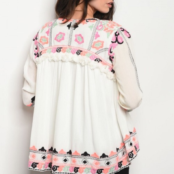 White Multi Cardigan - Picture 2 of 4